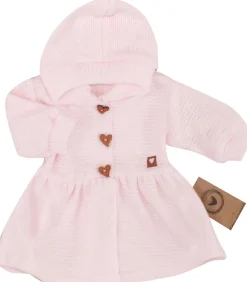 Płaszczyk włóczkowy niemowlęcy 56-86 różowy