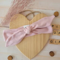Piękna opaska pin-up dla niemowląt 0-12 miesięcy brudny róż