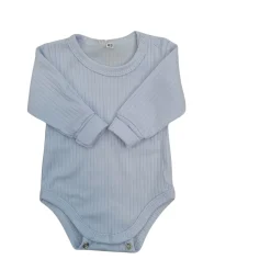 Prążkowane body rosnące wraz z dzieckiem 56-86 baby blue