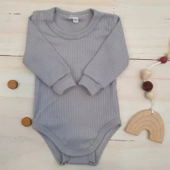 Prążkowane body rosnące wraz z dzieckiem 56-86 onyx
