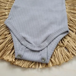 Prążkowane body rosnące wraz z dzieckiem 56-86 onyx krótki rękaw