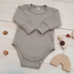 Prążkowane body rosnące wraz z dzieckiem 56-86 olive bronze