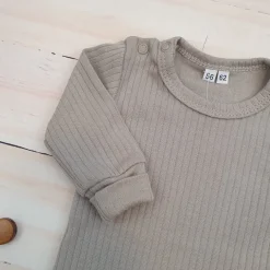 Prążkowane body rosnące wraz z dzieckiem 56-86 olive bronze
