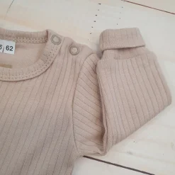 Prążkowane body rosnące wraz z dzieckiem 56-86 beige dream