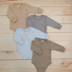 Prążkowane body rosnące wraz z dzieckiem 56-86 beige dream