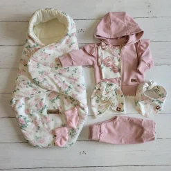 Stylizacja jesienna dla dziewczynki różowe róże :)
