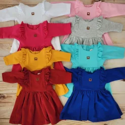 Sukienka niemowlęca dresowa 56-86 chabrowa