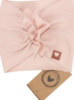 Szeroka opaska turban rozmiar 0-6miesięcy 6-12miesięcy 1-3lat brudny róż