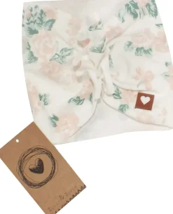 Szeroka opaska turban rozmiar 0-6miesięcy 6-12miesięcy 1-3lat kwiaty rozowe