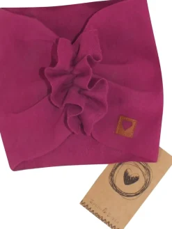 Szeroka opaska turban rozmiar 0-6miesięcy 6-12miesięcy 1-3lat śliwka
