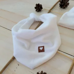 Welurowa Czapka turban + chustka rozmiar 0-6miesięcy 6-12miesięcy 1-3lat biała