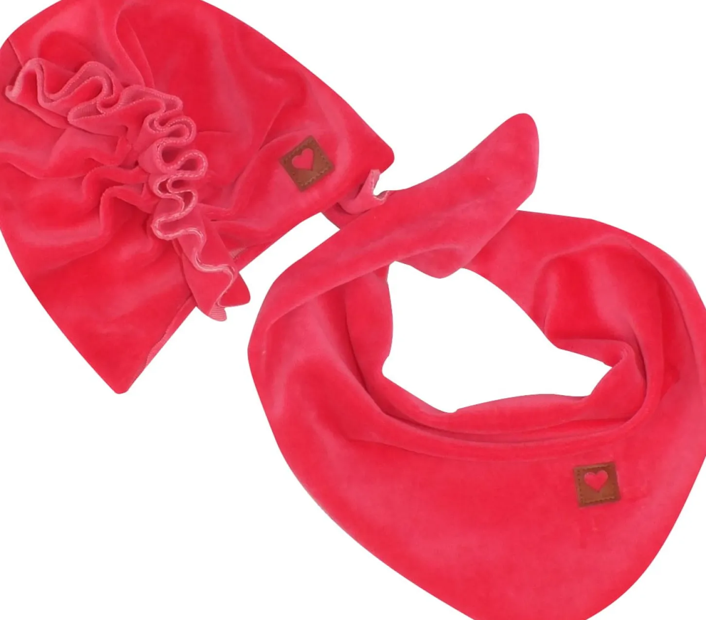 Welurowa Czapka turban + chustka rozmiar 0-6miesięcy 6-12miesięcy 1-3lat amarantowa
