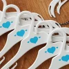 Wieszaki małe 28cm dziecięce niemowlęce 8sztuk biało-niebieskie