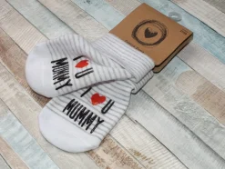 Zestaw 3 par skarpet rozmiar 0-4 miesięcy rozmiar 17-19 I love