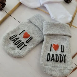 Zestaw 3 par skarpet rozmiar 0-4 miesięcy rozmiar 17-19 I love