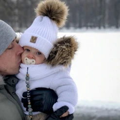 Zimowa ocieplana kurtka z futerkiem+rękawiczki ostatnie sztuki 56, 68, 74, 80, 86